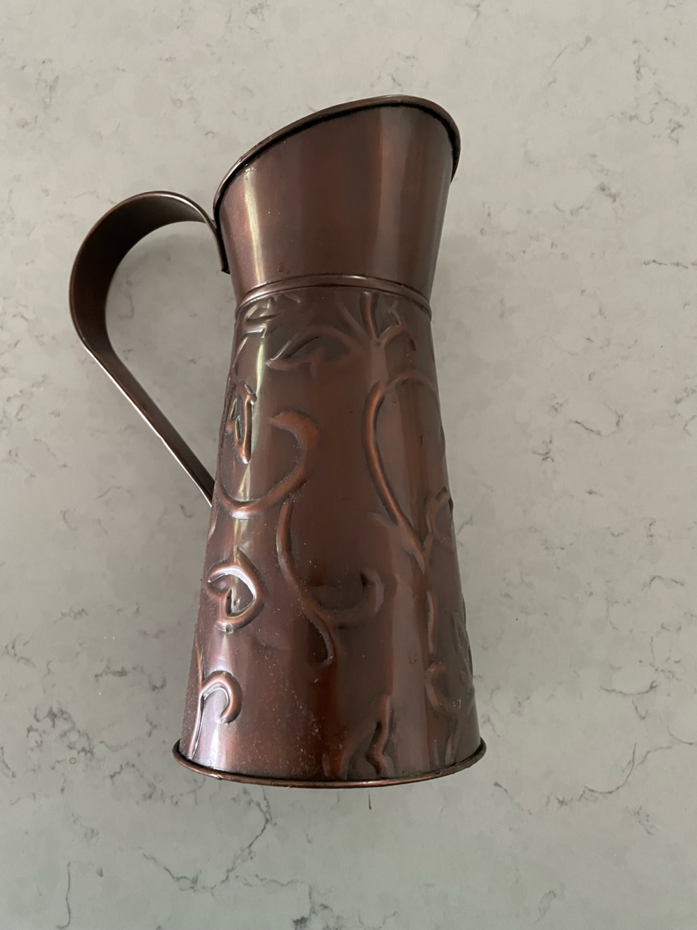 Hosley Decorative Copper-Colored Metal Pitcher/Vase